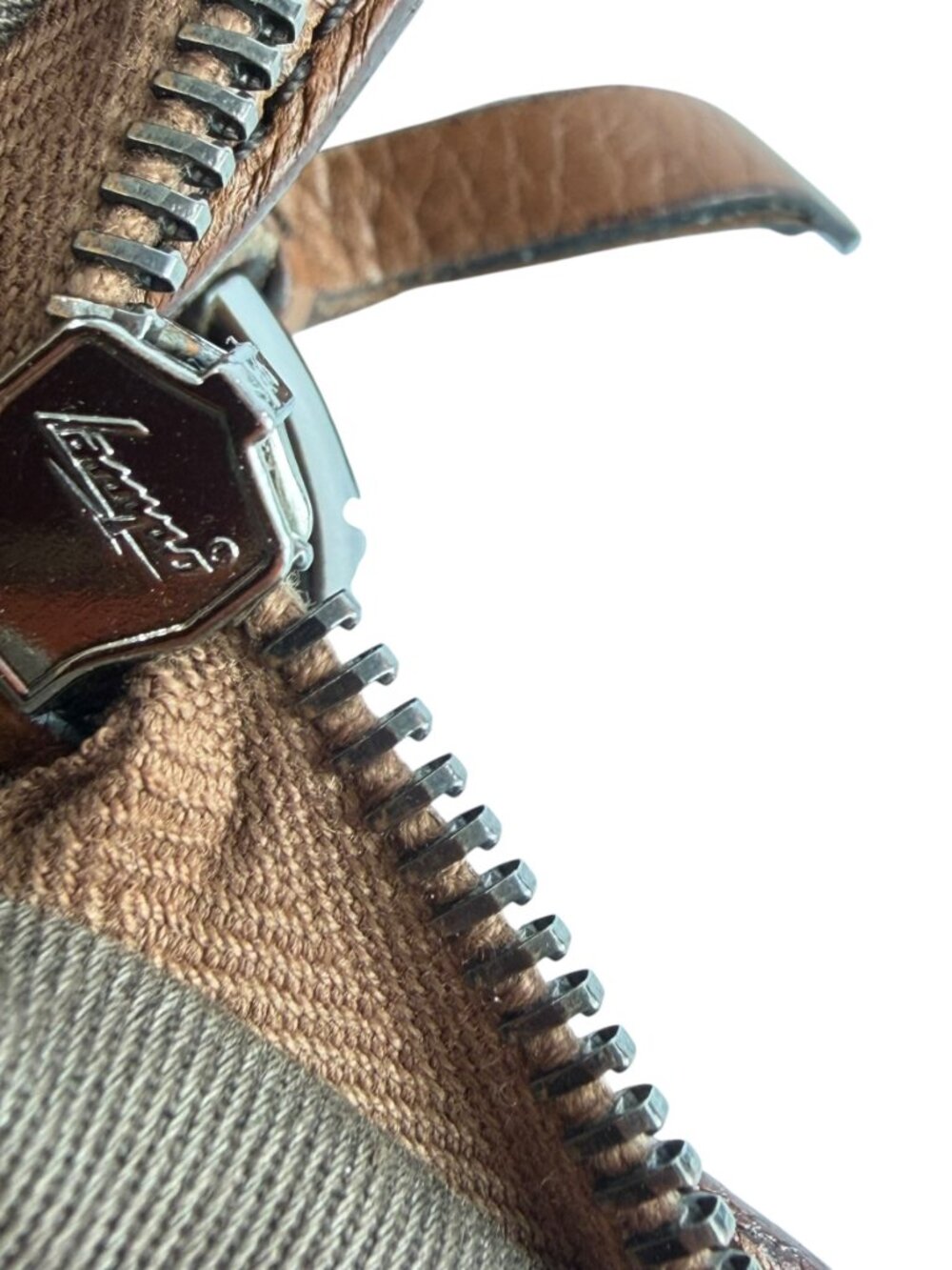 DOLCE & GABBANA Leopard Print Canvas and Brown Leather Satchel Bag Made in Italy - Picture 12 of 15